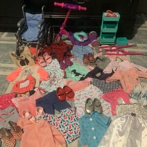 Our Generation/ My Life As 25 Mixed Clothes Doll Lot Fits 18” Clothing, Shoes